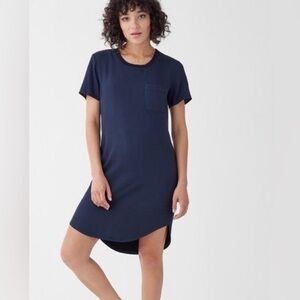 Splendid The Westside Dress-Navy Short Sleeve T Shirt Dress Medium BNWOT